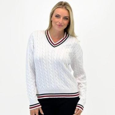 Imagem de Blusa Mamô Tricot Manga Longa Gola V Feminina-Feminino
