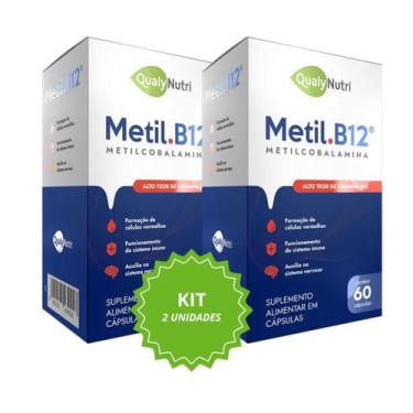 Imagem de Kit 2 Metil.B12 Vitamina B12 60 Caps QualyNutri Original