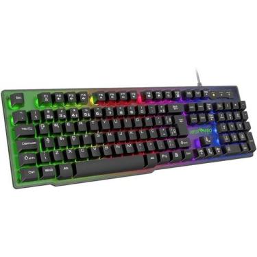 Imagem de Teclado Gamer Viper PRO Semi Mecanico RGB Naja Preto Bivolt