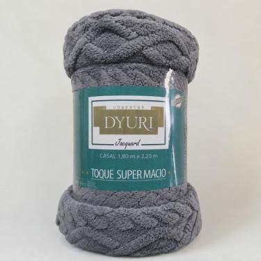 Imagem de Cobertor de Microfibra Casal Dyuri Tricot - Jolitex, CINZA