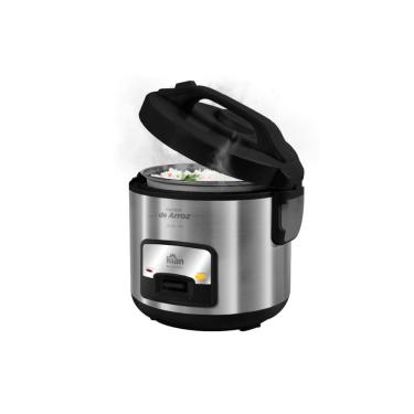 Imagem de Panela de Arroz Kian 5 Xícaras Inox 400W com Função Aquecimento e Cuba Antiaderente 127V