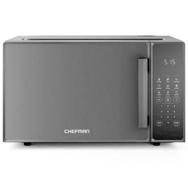 Imagem de Forno micro-ondas de bancada Chefman preto 31L 1000W digital 10 níveis de potência 6 menus automáticos 110V