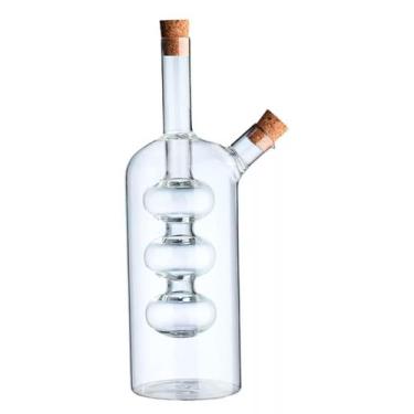 Imagem de Galheteiro Azeitero e Vinagreiro de Vidro 75ML e 338ML duas Saídas Oil