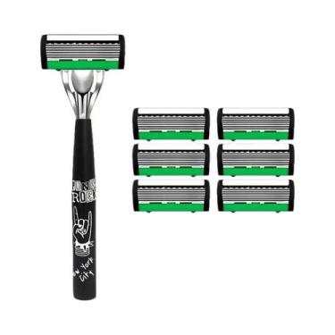 Imagem de Navalha De Segurança De Aço Inoxidável De 6 Camadas Para Homens E Mulh