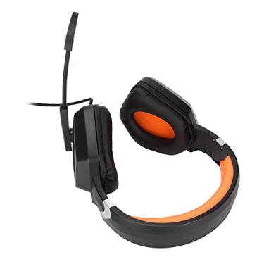 Imagem de Fone de ouvido Game Over Head, Dynamic RGB Black Orange Omnidirecional com fio para jogos fone de ouvido estéreo ergonômico para switch para laptop
