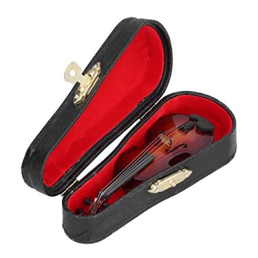 Imagem de Mini instrumentos musicais, modelo de violoncelo Mini superfície lisa requintada para decoração para enfeite