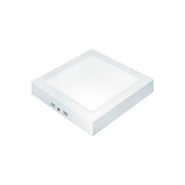 Imagem de Painel de Led Taschibra Quadrado Lux de Sobrepor 12W 6500K Luz Branca Bivolt