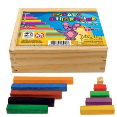Imagem de Brinquedo Escala Cuisenaire Individual 68 Peças - Jottp