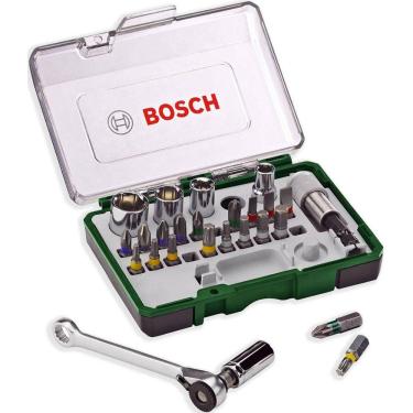 Imagem de Jogo De Bits E Soquetes Com Catraca 27 Peças - Bosch