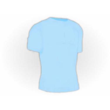 Imagem de Camiseta Lisa Colorida Manga Curta Adulto Pol. Azul Bebê - Del France