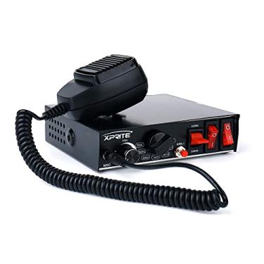 Imagem de Xprite Kit de sistema PA de sirene de aviso de emergência de 200 watts com microfone portátil e interruptores de controle de luz (alto-falante não incluído)
