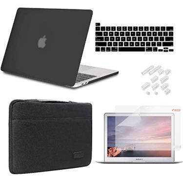 Imagem de iCasso Compatível com MacBook Pro 13 polegadas versão 2024-2016 A2338 M2 M1 A2251 A2289 A2159 A1989 A1706 A1708, capa de plástico rígido, manga, protetor de tela, capa de teclado e plugue de poeira,
