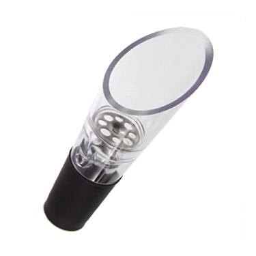 Imagem de Bico Aerador Dosador Para Garrafas De Vinho Corta Gotas Evita Vazamento Funil Decantador Instantâneo Transparente LINHA PREMIUM SYANG
