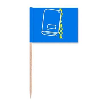 Imagem de Bloco de notas gravado, ensino, palito, bandeiras, marcador, decoração de festa