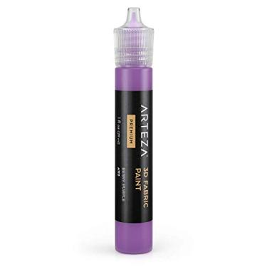Imagem de Arteza Tinta de tecido 3D, roxo baga A112, tubo de 30 g, tinta têxtil segura para lavadora e secadora para roupas, acessórios, cerâmica, vidro e projetos DIY