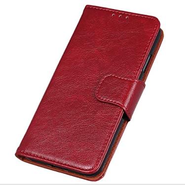 Imagem de YINGDAFENG Capa carteira para Google Pixel 7 Pro, capa flip magnética de couro PU com slots para cartão e proteção de câmera à prova de choque revestimento interno de TPU à prova de choque, vermelha