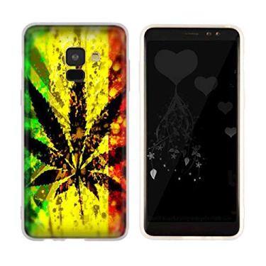 Imagem de Capinha para Xiaomi Mi 8Lite Erva Maconha Hemp Baseado Capa de Celular (Jamaica Bandeira)