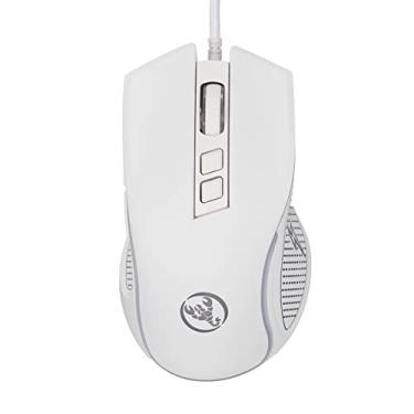 Imagem de Mouse mecânico, mouse ergonômico Brilho 3600 dpi Cor personalizável para Linux para para OS X Branco