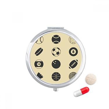 Imagem de Ball Class Sport Simple Geometry Pattern Pill Case Pocket Medicine Storage Box Dispenser Recipiente