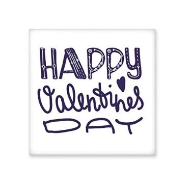 Imagem de Feliz Dia dos Namorados Linda Citação Estilo Azulejo de Cerâmica Brilhante Banheiro Cozinha Parede