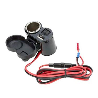 Imagem de Carregador USB para Celular e GPS com Acendedor de Cigarro para Moto e Bicicleta Elétrica YF-122