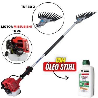 Imagem de Derriçador de Café Nakashi Com Motor Mitsubishi TU26 26cc Á Gasolina 2 Tempos Haste Lon...