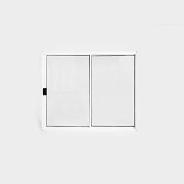 Imagem de Janela de Alumínio de Correr 100x150cm Grade Plus Lux Esquadrias Branco