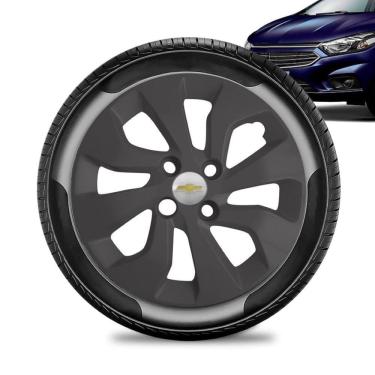 Imagem de Calota Chevrolet Prisma aro 14 2017 a 20 Grafite Fosca Prata