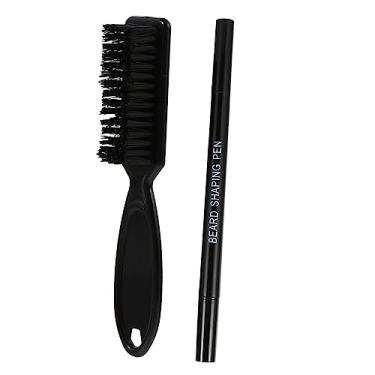 Imagem de FRCOLOR 6 Peças Escova De Barba Escova De Barba Kit De Caneta De Enchimento De Barba Caneta De Barba Escova De Bigode Para Homens Lápis Kits Cara Pó De Sobrancelha Modificar Plástico
