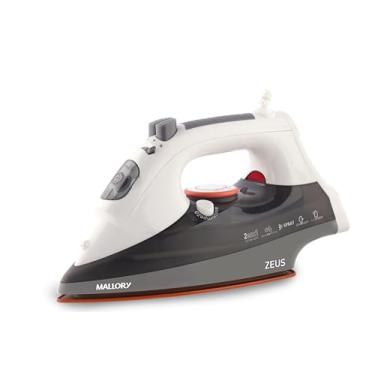 Imagem de Ferro de passar Mallory Zeus 2 em 1 – Vapor e Seco com Base Em Cerâmica, Capacidade de 300ml, Temperatura Máxima ± 250oC - 127V