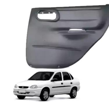 Imagem de FORRO PORTA CINZA TRASEIRA DIREITO CORSA 4 PORTAS SEDAN CLASSIC 96 A 2016 HATCH 96 A 2002 MANUAL E ELETRICO