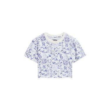 Imagem de Camiseta Cropped Menina Azulejo Reserva Mini