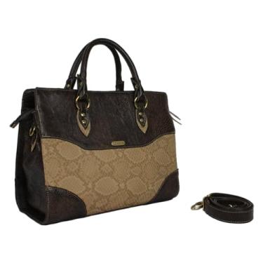Imagem de BOLSA FEMININA COURO BOVINO LEGÍTIMO TRANSVERSAL 90 (Cafe com caramelo)