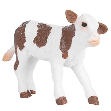 Imagem de Simulação de estatueta de vaca, decoração modelo de vaca modelo de vaca brinquedo animal modelo de vaca para casa para crianças