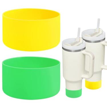 Imagem de QIANHAI Botas de silicone para Stanley Quencher Adventure 1,134 g Tumbler & IceFlow 850.5 g 567.0 g manga inferior protetora, acessórios antiderrapantes Stanley Cup serve para Hydro Flask12-680.4