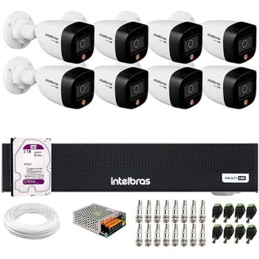 Imagem de Kit 8 Câmeras Intelbras Vhd 1220 B Full Color Bullet Full Hd 1080p Multi Hd Visão Noturna de 20m + Dvr Intelbras Mhdx 3008-c 8 Canais + Hd 2tb Purple