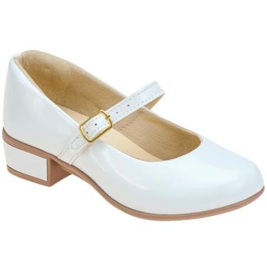 Imagem de Sapatilha Feminina Salto Baixo Sapato Menina Saltinho (Branca, BR, Adulto, Numérico, 36)