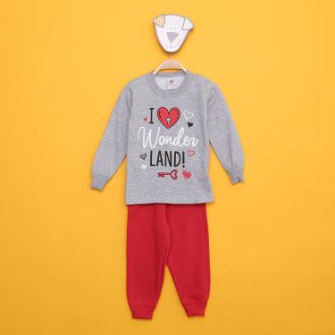 Imagem de Conjunto Moletom Bebê Mia Kids Peluciado I Wonder Land Feminino-Feminino