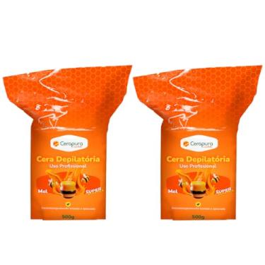 Imagem de Kit 2 Cera depilatoria Super Elastica de Mel - 500g cerapura Total 1 kg
