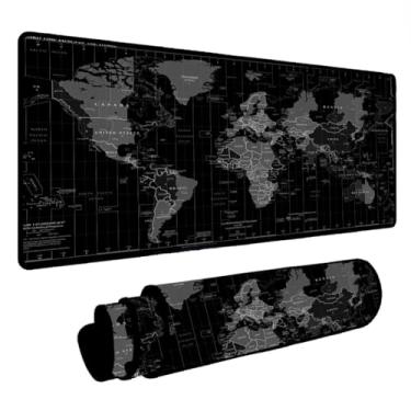 Imagem de Mouse Pad Gamer Extra Grande 700x350x3mm Bordas Costuradas e Base Antiderrapante MP7035C Mapa Mundi