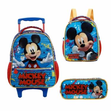 Imagem de Mochila com Rodinhas Mochilete Mickey Mouse Disney Ref: 11620 Xeryu`s
