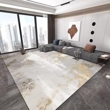 Imagem de Tapete de sala de estar de luxo, arte abstrata, tapete de quarto, tapetes grandes, espessados, sala de estar moderna, tapete de chão, flanela 9.200 x 250 cm 78,7 x 98 pol.