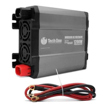 Imagem de Inversor De Tensão 1200W 12v P/ 110V/220V Conversor de energia Entrada Usb Tech One