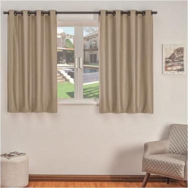 Imagem de Cortina Blackout Tecido 2,20M Bege Pequena Casa Madrid - Casa Império