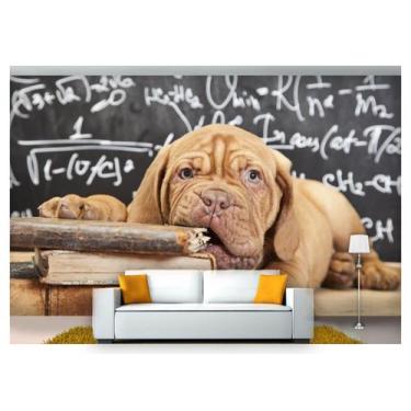 Imagem de Papel De Parede Animais Cão Mordendo Livro 3D Anm109 - Você Decora