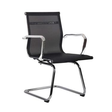Imagem de Cadeira de Escritório Interlocutor Fixa New Star Preta - Keva