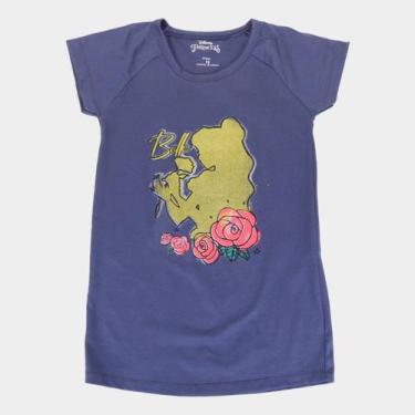 Imagem de Vestido Infantil Disney Princesa Bella Flower, Jeans, 1A
