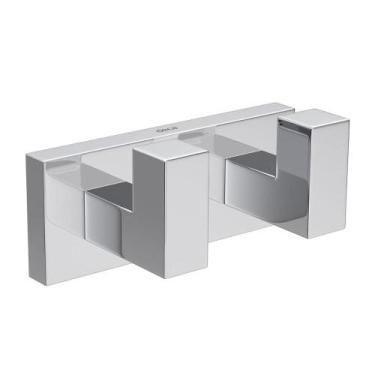 Imagem de Cabide Duplo Quadratta Cromado Deca - DECA METAIS