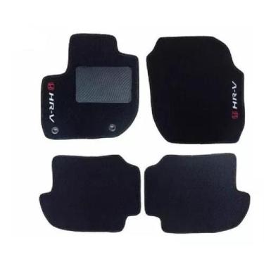 Imagem de Kit Tapete De Carpete Honda HrV Modelo 2017 2020 Preto - Master Parts,