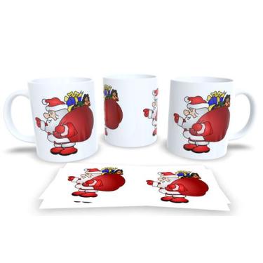 Imagem de Canecas de Porcelana Personalizadas Papai Noel 4 - Estampa Sublimada, 